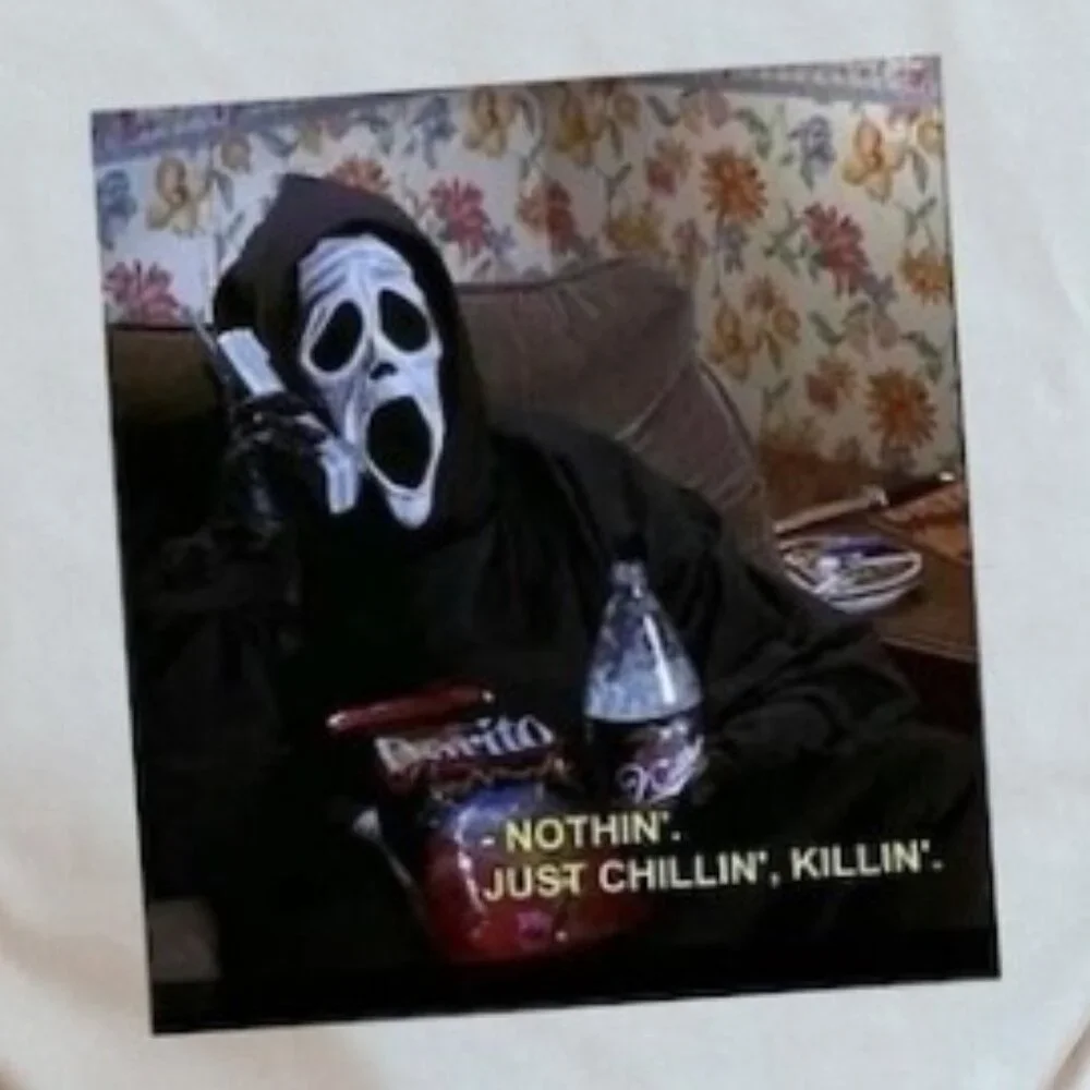 Halloween Shirt, Nothin' Just Chillin' Killin' Shirt, Funny Halloween Shirt - Picture 2 of 4